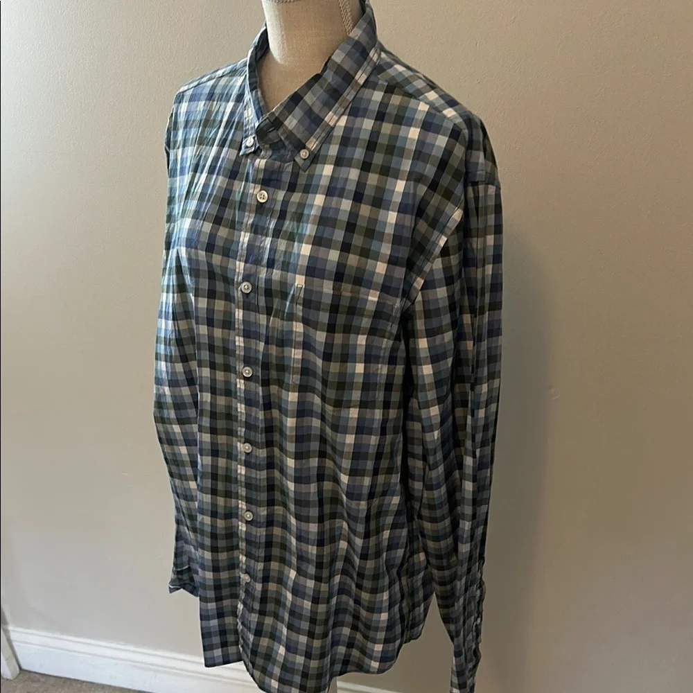 J. Crew Blue and Green Casual Button‎ Down Shirt